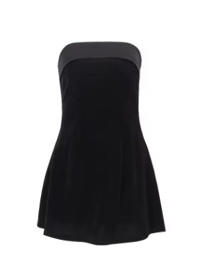 Velvet Strapless Backless Mini Dress – Elegant & Sexy Clubwear